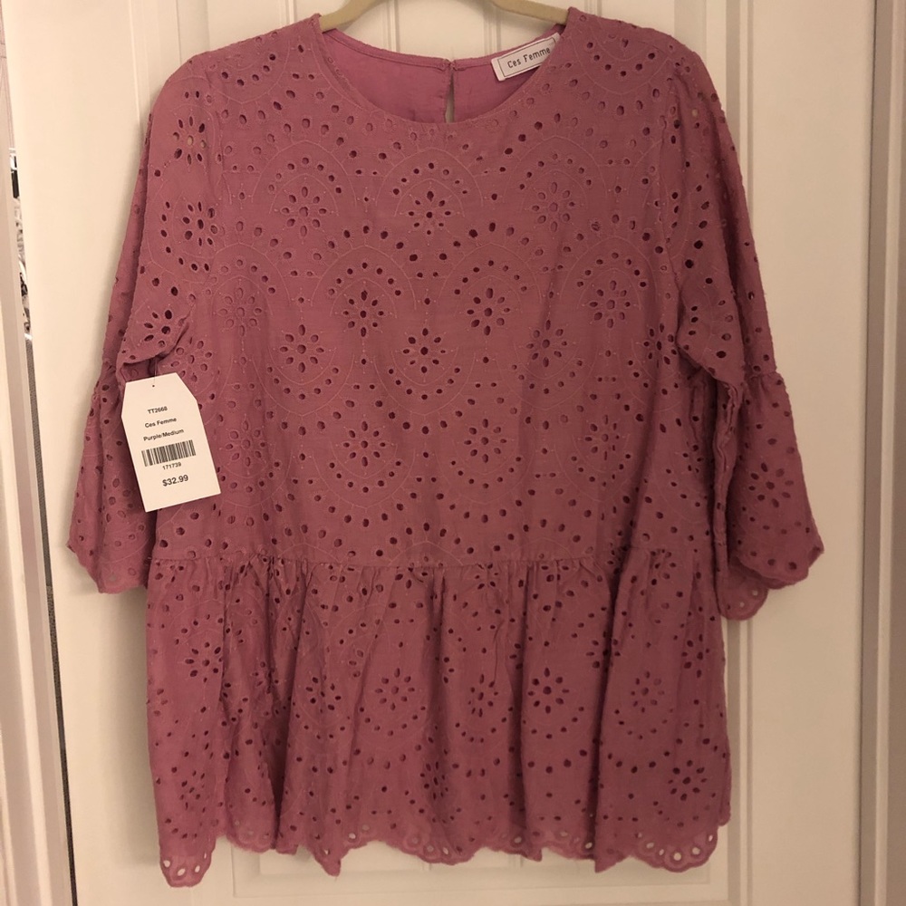 NWT Dress Up crochet top